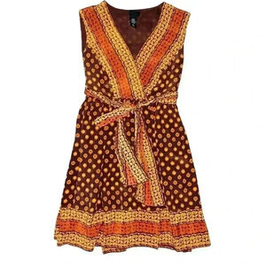 Anna Sui 100% silk wrap dress size xs